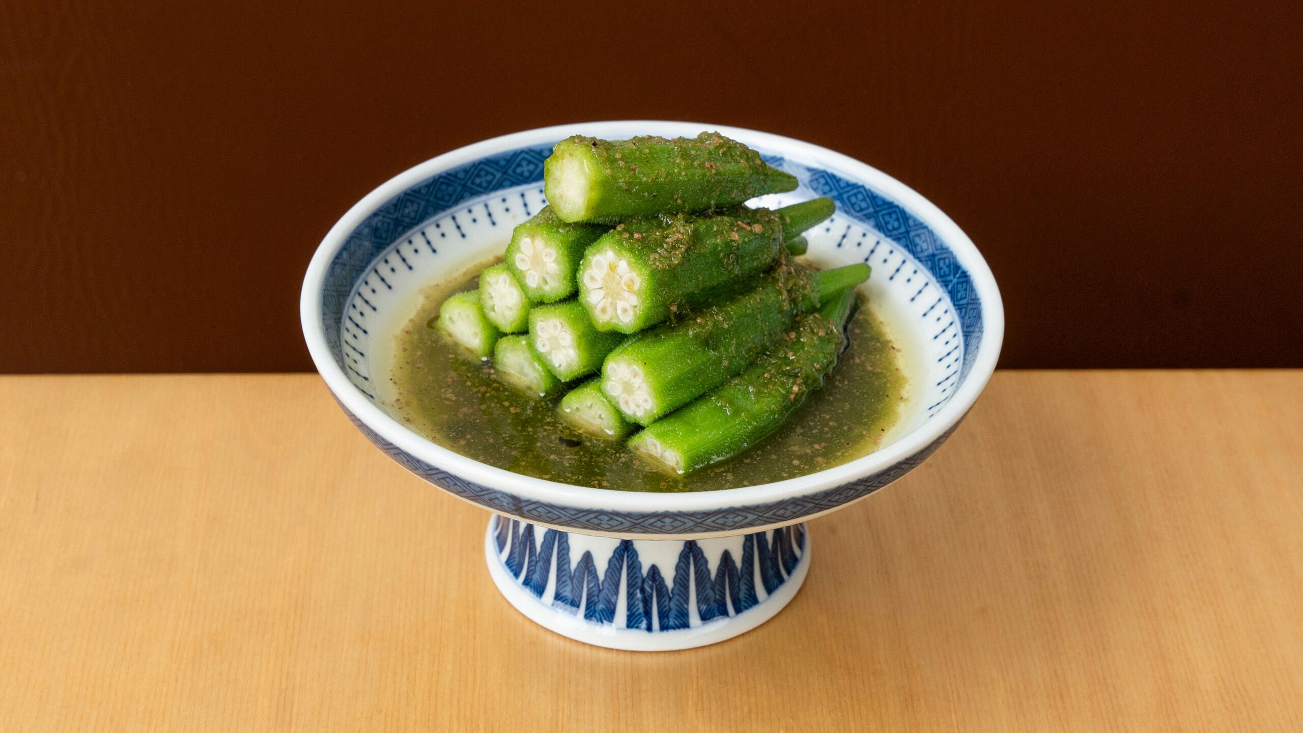 Courtyard Okra with Sichuan Pepper Sauce