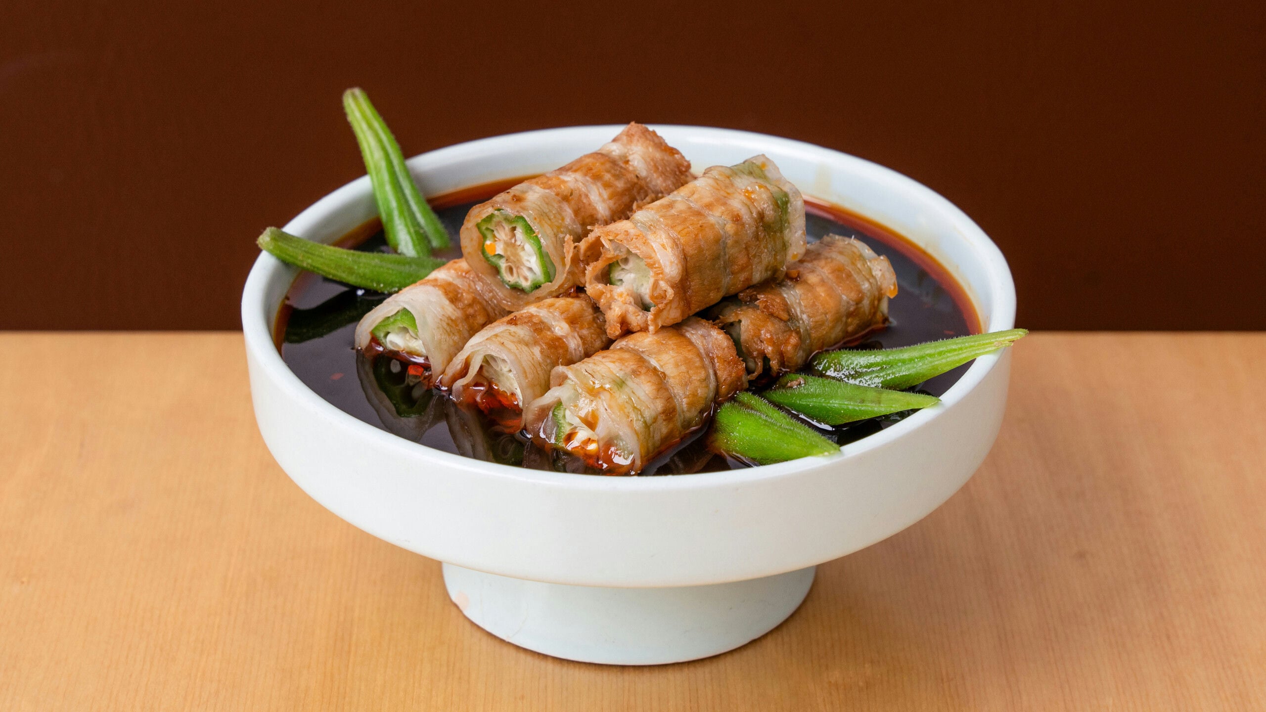 Moonlit Pork and Okra Mini Rolls