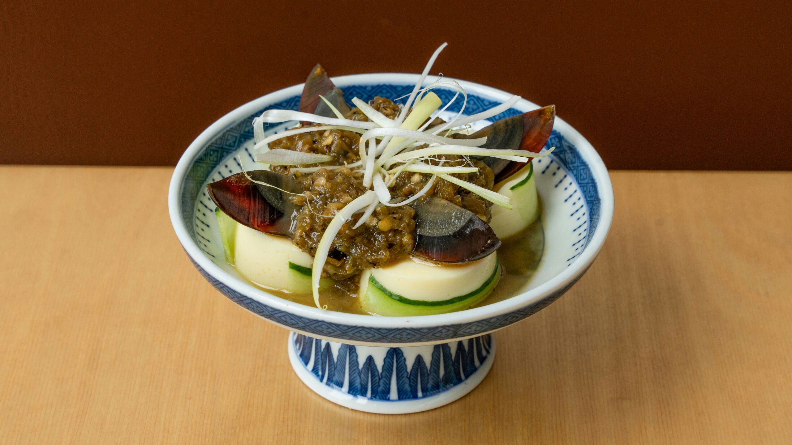 Cedar Thousand-Year Egg and Tofu Rolls